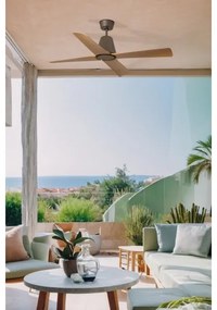 FARO 34106 - Mennyezeti ventilátor TYPHOON M barna á. 130 cm IP44 + távirányítás