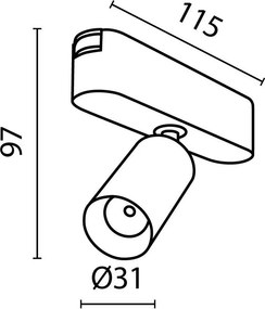 Maytoni Focus LED TR103-1-5W4K-M-B 1x5W/LED 4000K 450lm IP20