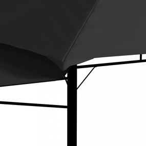 antracit pavilon dupla kibővített tetővel 3x3x2,75 m 180 g/m²