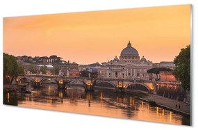Akrilkép Róma Sunset folyami hidak épületek 120x60 cm