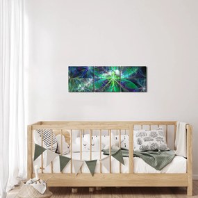 Kép - Absztrakt geometriai formák (órával) (90x30 cm)