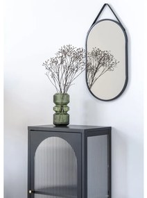 Adelaide vitrin, fekete, 1 hullámos üvegajtó 50x35x110 cm