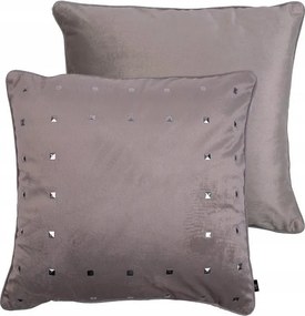 Párnahuzat 45x45 Chic Modern bézs velúr szegecsek Faro