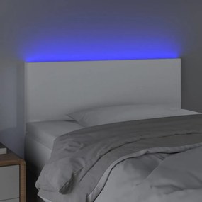 fehér műbőr LED-es fejtámla 100 x 5 x 78/88 cm