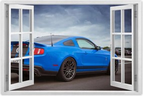 Poszter 60x40 Kék Ford Mustang