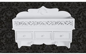 vidaXL Fali polc/akasztó 3 fiókkal 2 kampóval