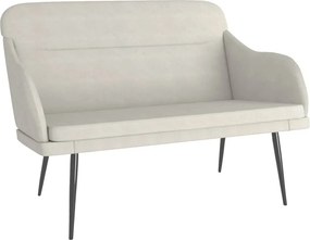 vidaXL krémszínű bársonypad 110 x 76 x 80 cm