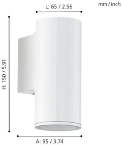 Eglo 94099 - LED-es kültéri lámpa RIGA 1xGU10/3W/230V