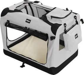 Leopet® Szállító doboz kutyáknak XXXL 102 x 69 x 69cm szürke