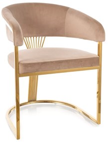 Crown Velvet étkezőszék - bézs