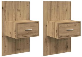 Ágyat tartó szekrény 2 pcs kézműves tölgy 48.5 x 32.5 x 80 cm
