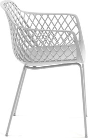 Fehér fém kerti szék Quinn – Kave Home