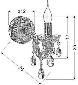 Fali lámpa MARIA TERESA 1xE14/40W/230V