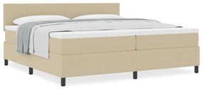 Box Spring Ágy Matrachoz Világos Zöld Szürke 200x200 cm Kordbársony