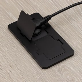 Solight 5B323B - Kültéri beépített padló dupla aljzat IP55 fekete négyszögletes