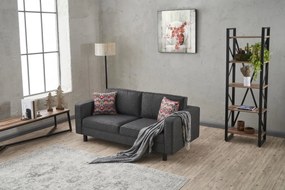 Kétszemélyes kanapé Kale Linen - Antracit