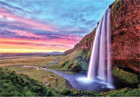 Fotótapéta Seljalandsfoss Izland naplemente tájkép 400x280 +ragasztó