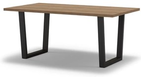 Étkezőasztal tölgyfa dekoros asztallappal 100x180 cm Francesca – Marckeric