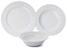 18 részes fehér porcelán étkészlet