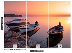 Fotótapéta Csónakok Sunrise 104x70 cm