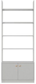 Világosszürke borovi fenyő moduláris könyvespolc 80x200 cm Madu – WOOOD