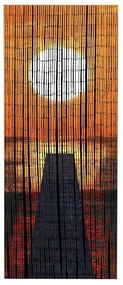 Narancssárga bambusz függöny ajtóra 200x90 cm Sunset - Maximex