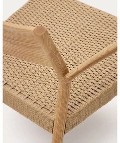 Világos natúr színű szőtt fotel Yalia – Kave Home