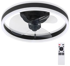 Brilagi-LED állítható lámpa ventilátorral LED/30W/230V 3000-6500K fekete+DO