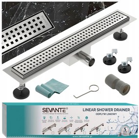 Lineáris lefolyó 70 cm Flat inox acél 304 nagy áteresztőképesség