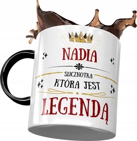 Fekete Bögre Nadia Feleség Barátnő Ajándék Nyomtatott Fotóval