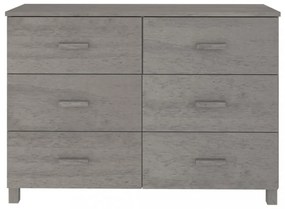 HAMAR világosszürke tömör fenyőfa tálalószekrény 113x40x80 cm