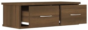 barna tölgy színű szerelt fa faliszekrény 60 x 26 x 18,5 cm