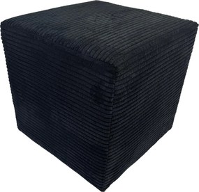 Poso szögletes puff, fekete szín