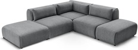 Szürke sarokkanapé (variálható) Jeanne – Bobochic Paris