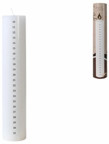 Adventi gyertya NUMIRA 25 cm, fehér