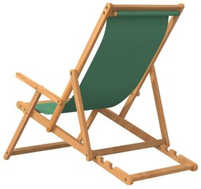 Zöld tömör tíkfa összecsukható strandszék