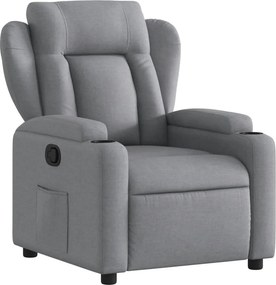 vidaXL világosszürke szövet relaxfotel