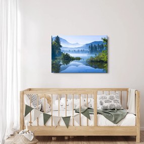 Egy hegyi tó képe (90x60 cm)