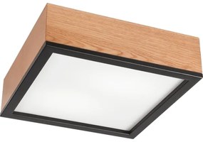 Mennyezeti lámpa OAK SQUARE 2xE27/15W/230V 31x31 cm tölgy/fekete
