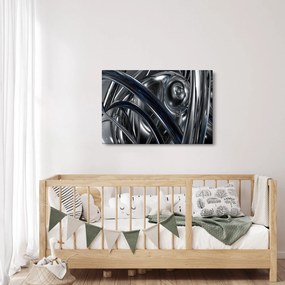 Kék és szürke absztrakció kép (90x60 cm)