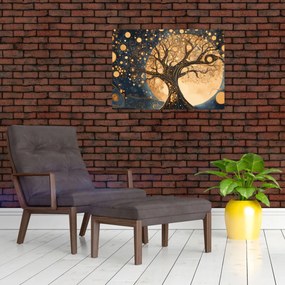 Üveg kép – Szürrealista fa (70x50 cm)