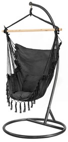 Puerto függőszék állvánnyal fekete-fekete