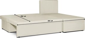 GUSTO Kinyitható sarokkanapé Fekete/fehér