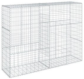horganyzott vas gabion kosár fedéllel 200 x 50 x 150 cm
