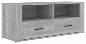 szürke sonoma színű szerelt fa TV-szekrény 100 x 35 x 40 cm
