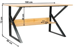 Íróasztal Torin (bükk + fekete). 1029722