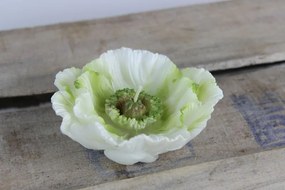 Zöldesfehér mákvirág alakú gyertya