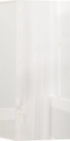HOMCOM fali fürdőszobai szekrény, fogantyú nélküli ajtó, 2 állítható edzett üvegpolc, 30 x 23,4 x 71,2 cm, fényes fehér | Aosom