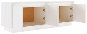 fehér tömör fenyőfa TV-szekrény 110x34x40 cm