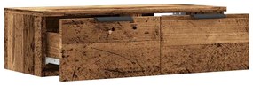 antik fa színű szerelt fa faliszekrény 68 x 30 x 20 cm